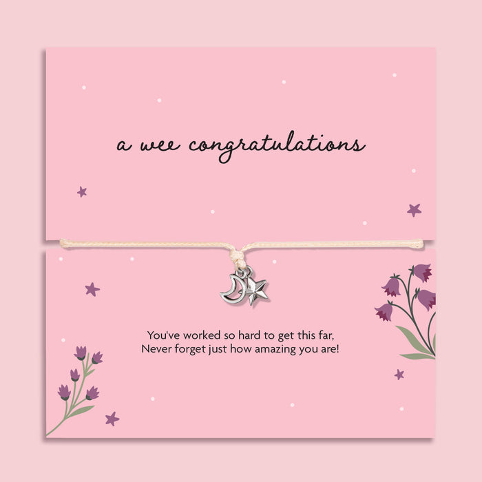 Star & Moon Wee Congratulations Bracelet - letterboxlove