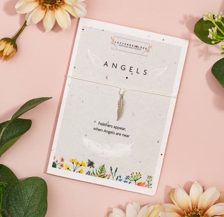 Angels - Seeded Card & Wish Bracelet - letterboxlove