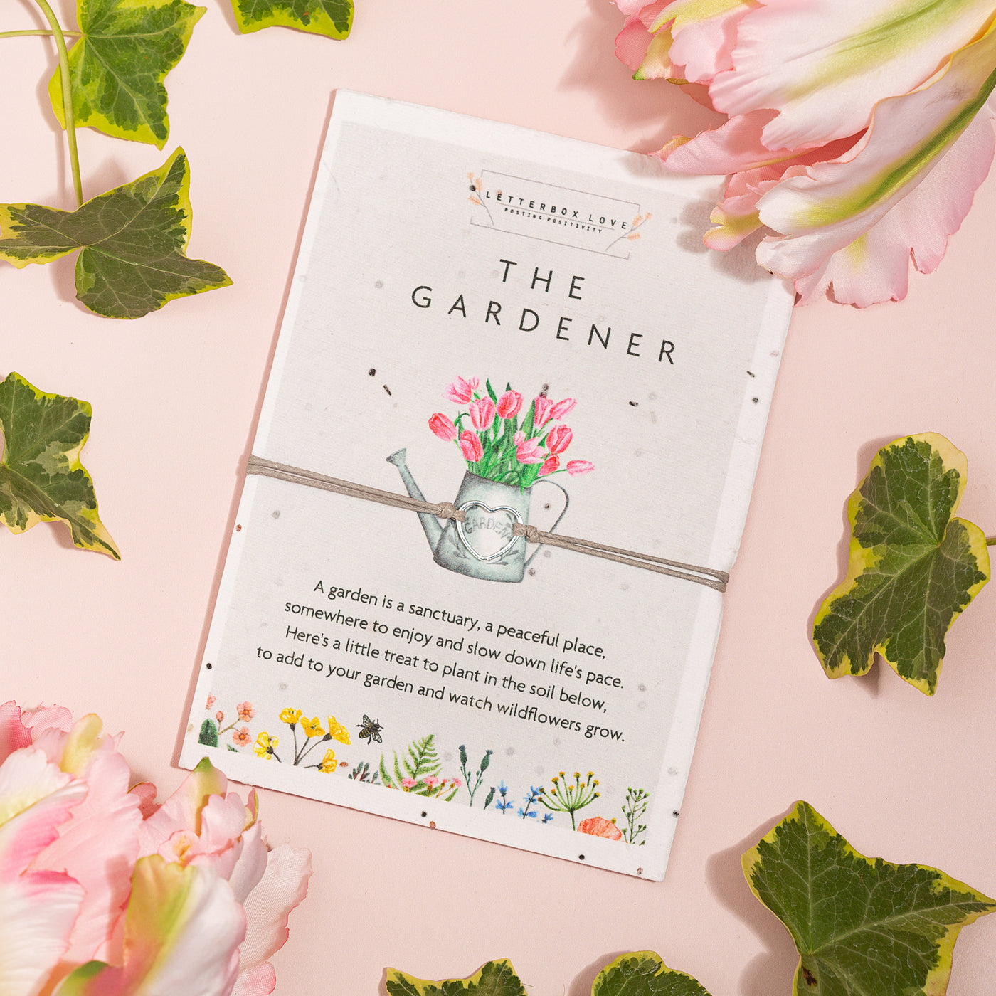 Gardener Gift - Seeded Card & Wish Bracelet - letterboxlove
