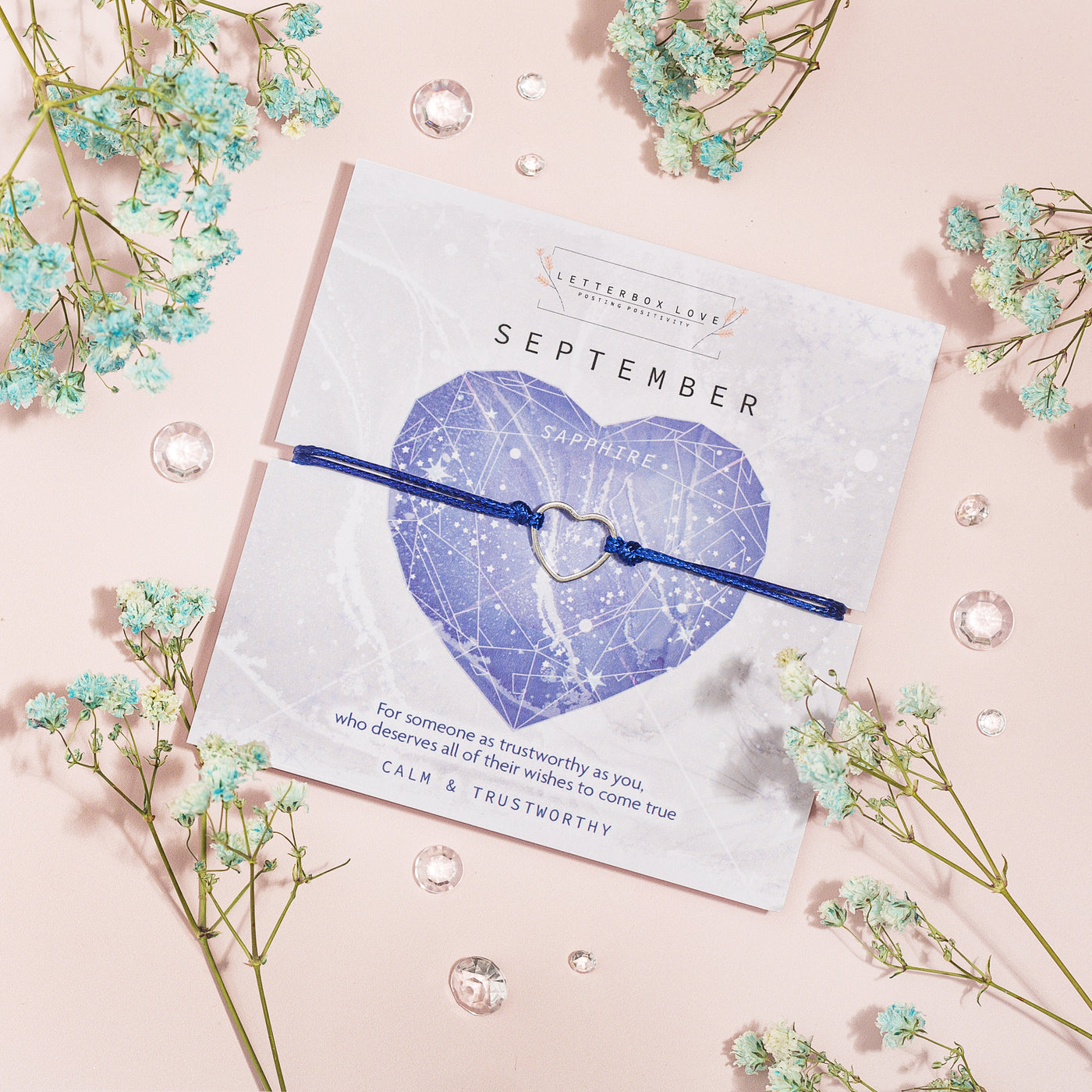 September Birthstone Bracelet - letterboxlove