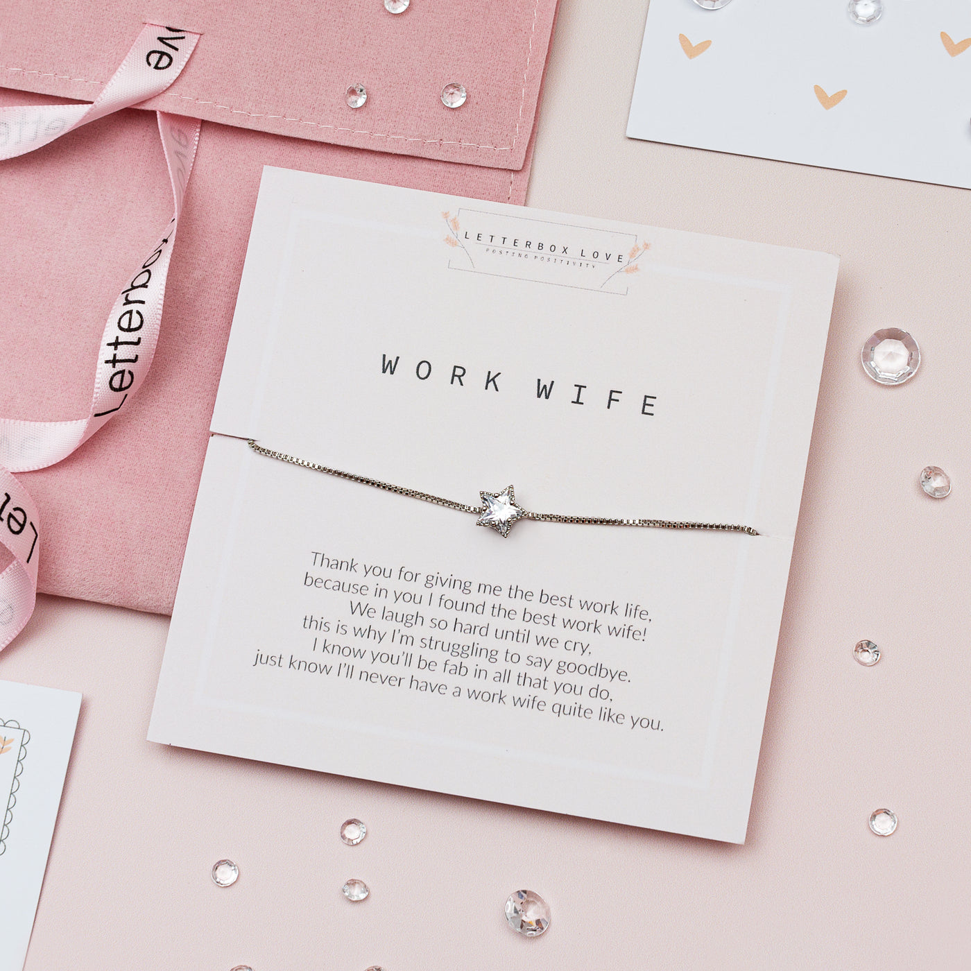 Work Wife Bracelet - Leaving Gift - letterboxlove