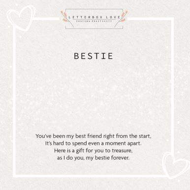 Bestie - Poem Card - letterboxlove